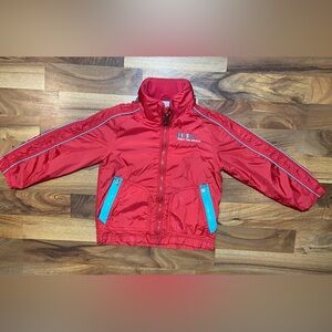 Diesel Kids Size 3t Jacket Red  And Blue With Pockets Embroidered Logo